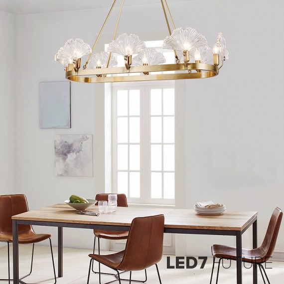 Loft Industry Modern - Lotus Rib Oval Chandelier